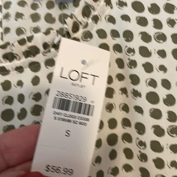 LOFT Ruffle Neck Sleeve Blouse NWT Size S - Picture 4 of 6